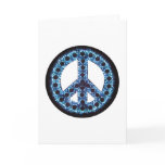 blue peace greeting card