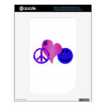 Blue Peace Love Happiness Skin For The NOOK Color