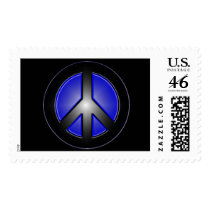 Blue peace postage by bashaa Blue peace postage