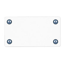 Blue Peace Shipping Label