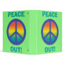 Blue Peace  Sign Vinyl Binder
