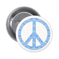Blue Peace Sign Button buttons