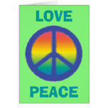 Blue Peace  Sign Greeting Card