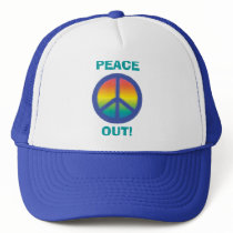 Blue Peace  Sign hats