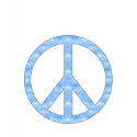 Blue Peace Sign Long Sleeve Shirt