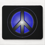 blue peace sign mousepads