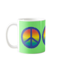 Blue Peace  Sign mugs