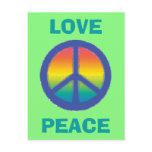 Blue Peace  Sign postcards