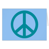 Blue Peace Sign Products cards