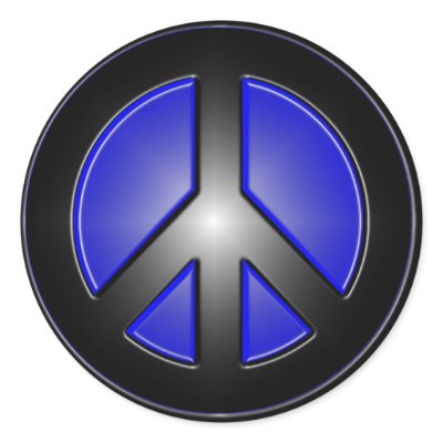 Blue Peace Sign Sticker by bashaa