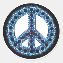 blue peace sticker
