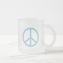 Blue Peace Symbol mugs