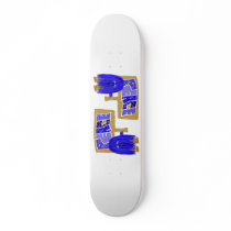 Blue Peace word Skateboard
