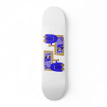 Blue Peace word Skateboard