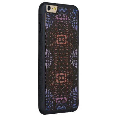 Blue Peach Abstract Carved® Maple iPhone 6 Plus Bumper Case
