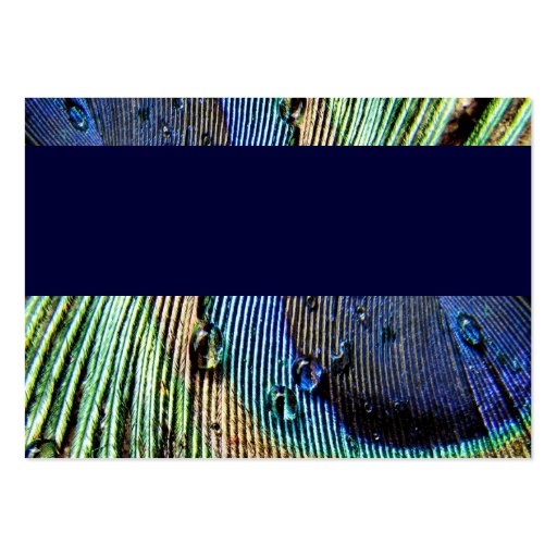 Blue Peacock Business Cards (front side)