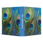 Blue Peacock Feathers binders
