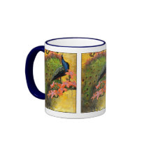 Blue Peacock Mug