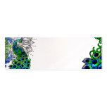 Blue Peacock Profile Card Business Card Template
