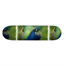 Blue Peacock Skateboard