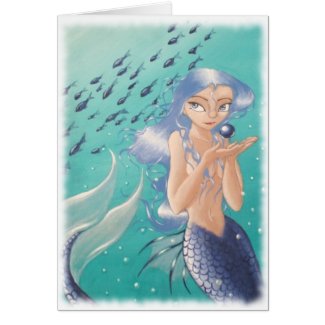 Blue Pearl Mermaid card