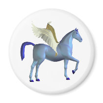 Blue Pegasus Magnet by turtlepig Blue Pegasus Magnet