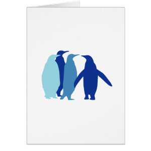 Blue Penguins card