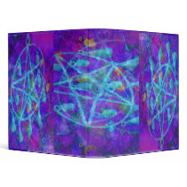 Blue Pentacle Royale binders by JudyMarisaEclecticCo Blue Pentacle Royale binders