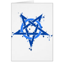 Blue Pentagram Card