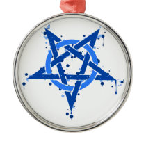 Blue Pentagram Ornaments