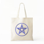 Blue Pentagram Pentacle Tote Bag