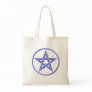 Blue Pentagram Pentacle Tote Bag