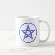 Blue Pentagram Pentacle Classic White Coffee Mug