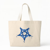 Blue Pentagram Tote Bag