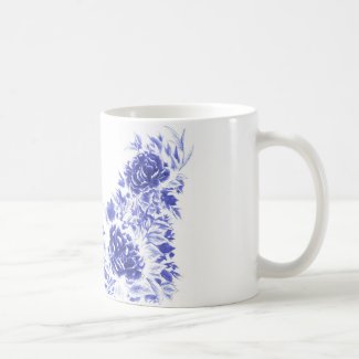 Blue Peony Mug