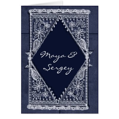 Blue Persian Rug Indian design Card by perfectpostage