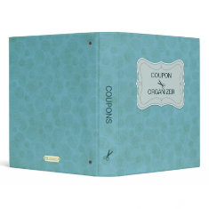 Blue Personalized Coupon Organizer Binder binder