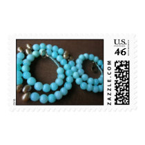 Blue Peruvian opals gold freshwater pearls Stamps