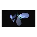 blue-petal-fractal photo card template