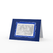 Blue photo frame cards