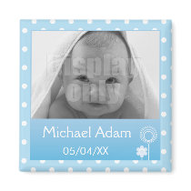 Blue photo magnet magnets