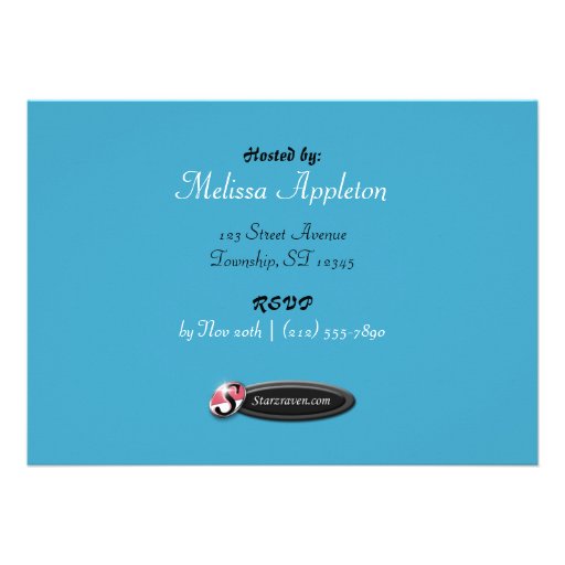 Blue Photoshoot Party Invitations
