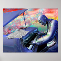 Blue Piano Poster