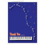 Blue Piano Thank You Card
