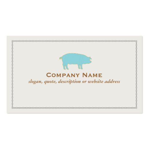 Blue Pig Business Card