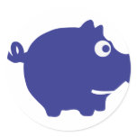 blue piggy bank icon stickers