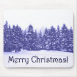 Blue Pine Line Blue Text Mousepad