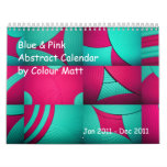Blue & Pink Abstract 2011 Calendar