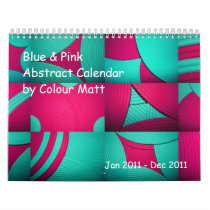 Blue & Pink Abstract 2011 Calendar