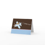 Blue & Pink Airplane Baby Shower Thank You Card